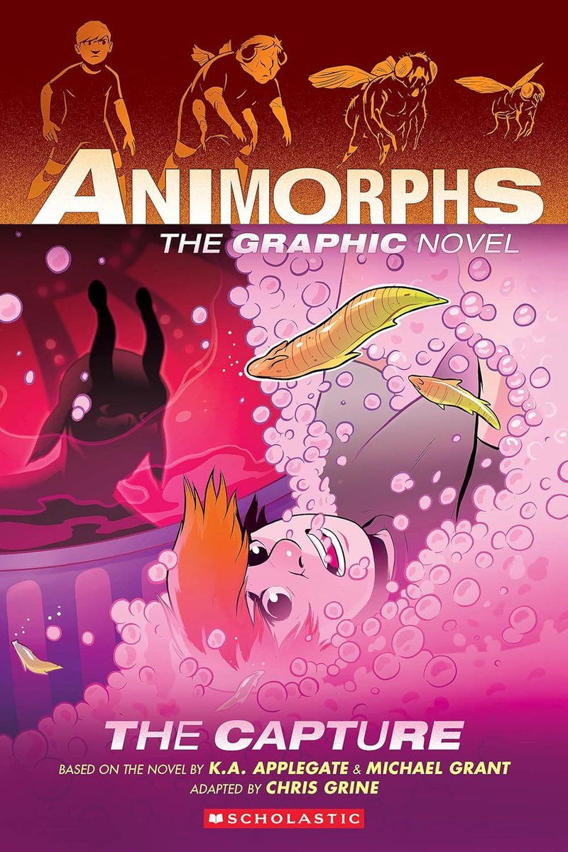 kaaauthor's tweet photo. The fifth #Animorphs graphic novel comes out next month... and book six is hot on its heels! 🪰

Check out @chrisgrine's cover for THE CAPTURE, coming to bookstores March 4, 2025. Michael and I can't wait. ❤️ @GraphixBooks https://t.co/DnvaSm3Nnd
