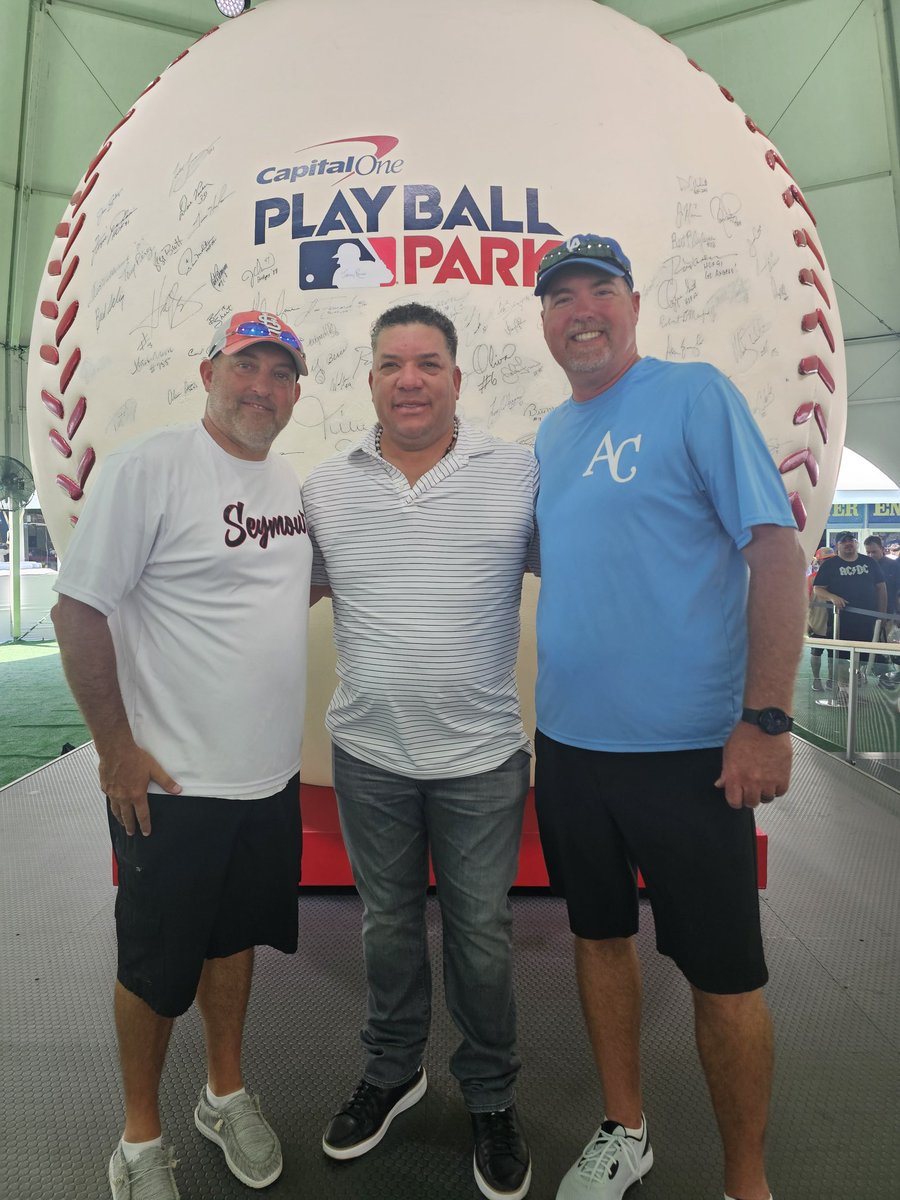 CalebHoush's tweet photo. All star game festivities have been a blast so far! Tim Raines, Bartolo Colon and Jennie Finch! #chevybaseball @chevrolet @tjpeck44 https://t.co/k3HzE77axE