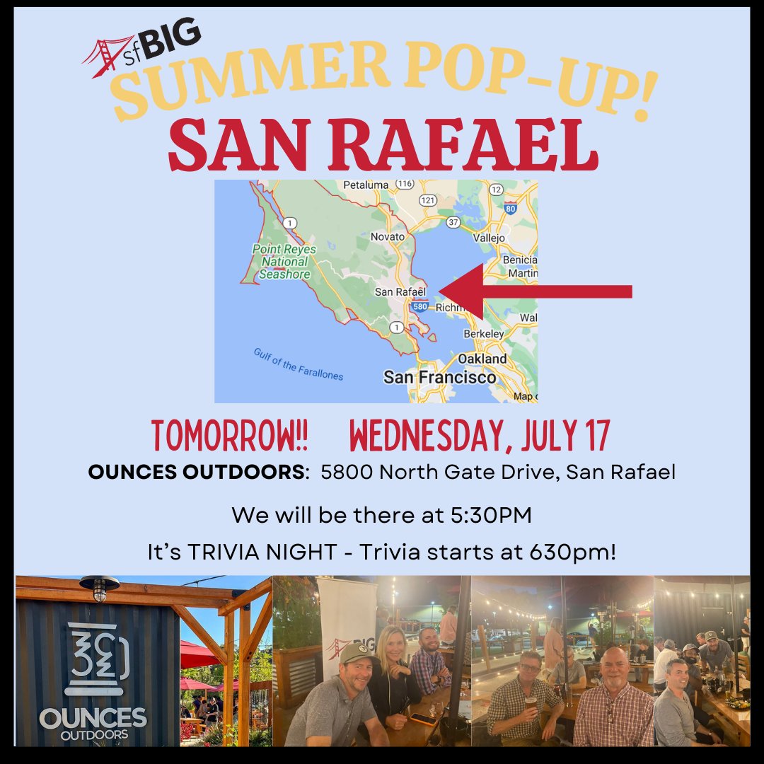 See you tomorrow at our San Rafael Pop-up!