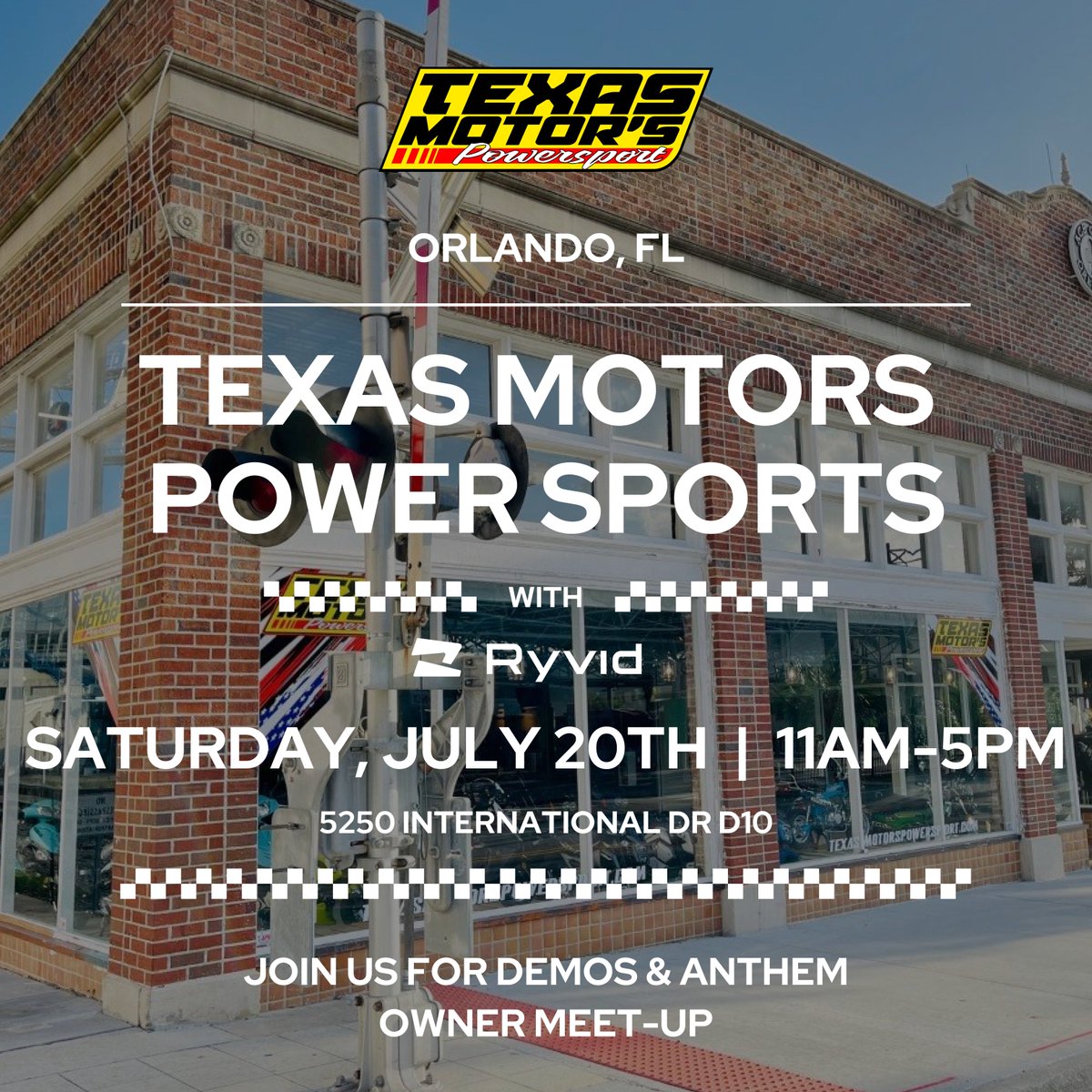 Hey Florida Ryvid Fam! Catch the Ryvid electric motorcycle in 📍Miami AND 📍Orlando this weekend. Start your morning of right with a cup of joe with Imperial on Friday or Rev it up at Texas Motors on Saturday.

🏍️M1 Required 
📆No Appointment Needed
