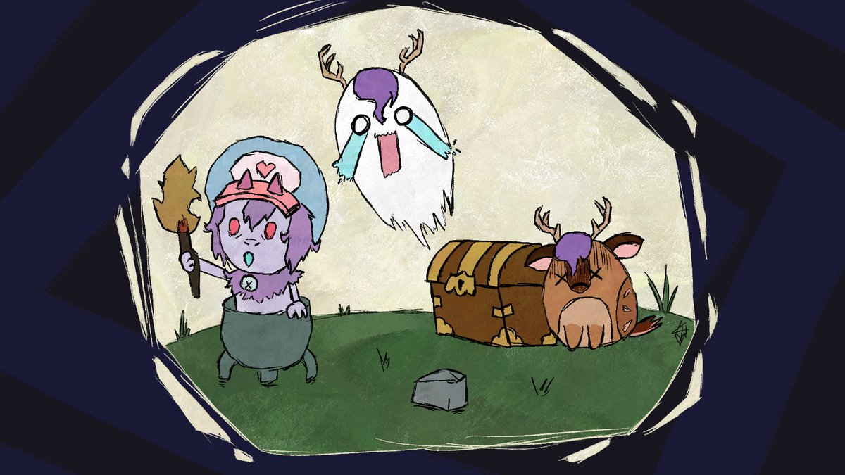 I'm live right now with <a href="/Kiiyutie/">Kii 🗝 A R T ✨</a> trying to not be hungry in Don't Starve together! Come see how it's going!

twitch.tv/dearmatto

(Art by <a href="/Kiiyutie/">Kii 🗝 A R T ✨</a>)