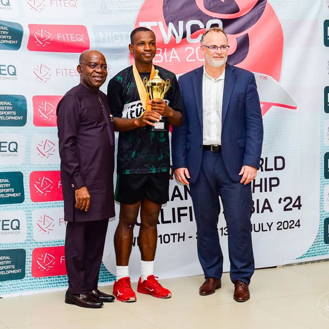 desteq01's tweet photo. Winners of the 2024 Teqball World championship qualifiers Aba, Abia state Men's Singles: King of the Court: Victor Oyemade reigns supreme. (Delta State)

Men's Doubles: Dynamic Duo: Andrew Ikoko and Victor Oyemade strike gold in Aba (Delta State)
@teqball @RtHonSheriff  #teqball https://t.co/elgVnqz3GJ
