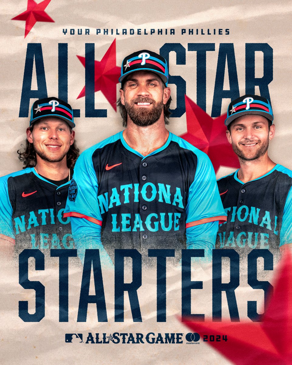 Phillies's tweet photo. So. Many. Y'all Stars 🤠

#RingTheBell https://t.co/5i1YjpJlaV