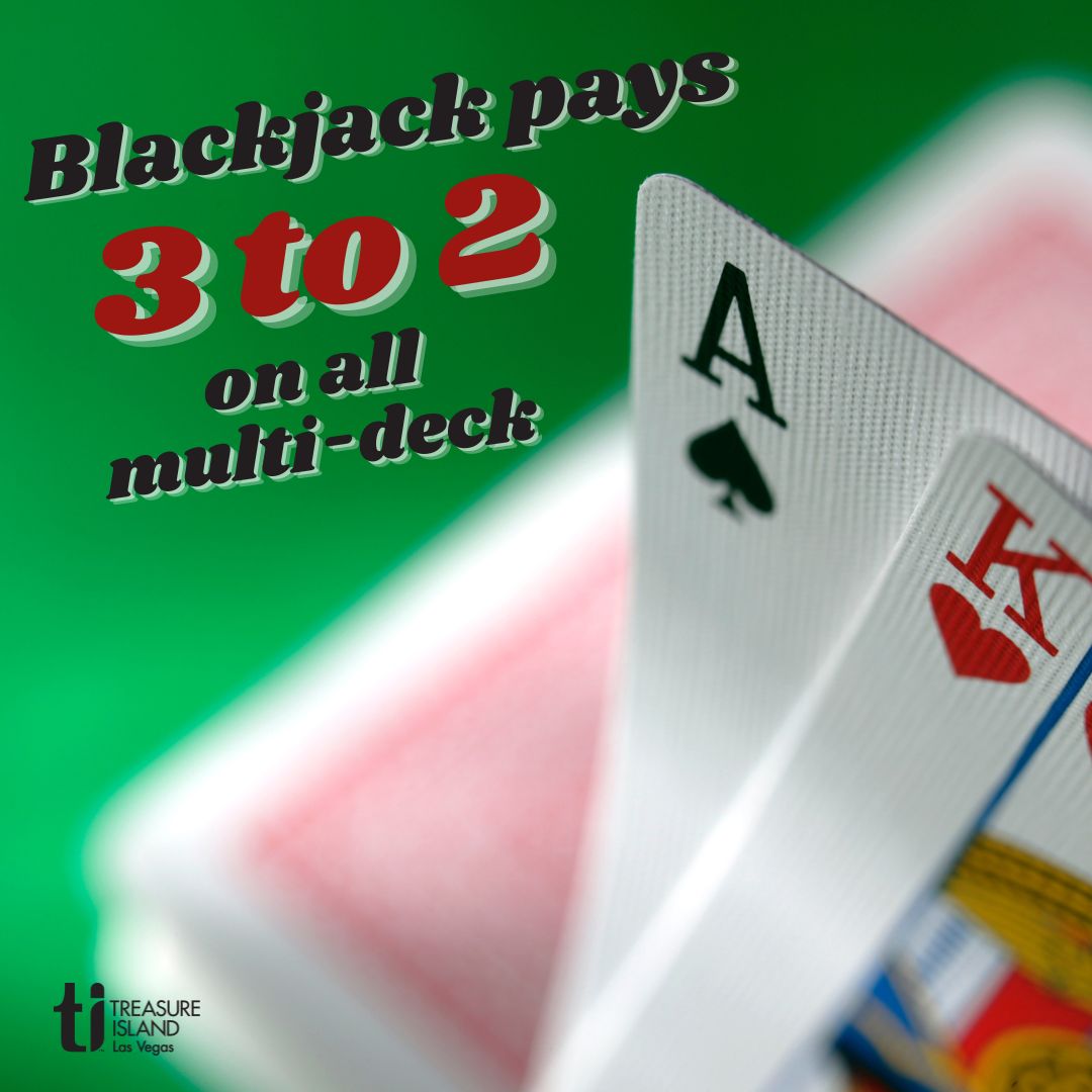 TIvegas's tweet photo. Our 3 to 2 Blackjack tables are a “sure bet” for a fun time! ♦♣ #blackjack #blackjacktable #casinogames #casinotables #blackjack21 #casino #lasvegascasino #vegascasino #treasureislandcasino #treasureislandlasvegas https://t.co/JLX1HPKOxx