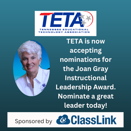 TETA is now accepting nominations for the Joan Gray Leadership Award. ow.ly/VnQ150SCyck