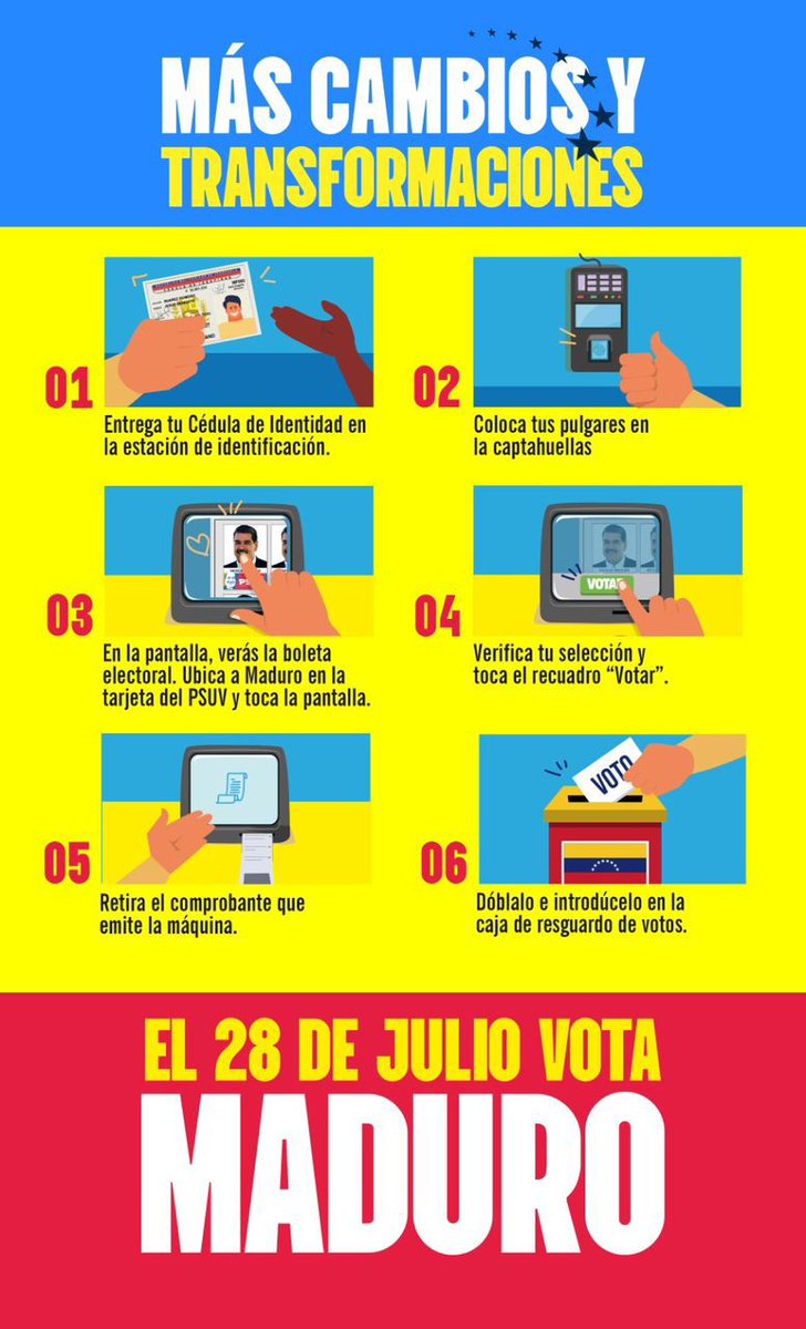 CCLAPMarcanoNE's tweet photo. #16Jul || Camarada aquí te enseñamos como votar este 28 de Julio, por el candidato de la patria @NicolasMaduro 🇻🇪
@LealTelleria
@dcabellor
@luchaalmada
@AlessandrelloCG
@YulArmas_
@CLAP_NEsparta
#MaduroPresidente
#VenezuelaVaPaLante 
#SoyComunicadorClapNE 📦 https://t.co/aJK3OKbnLS