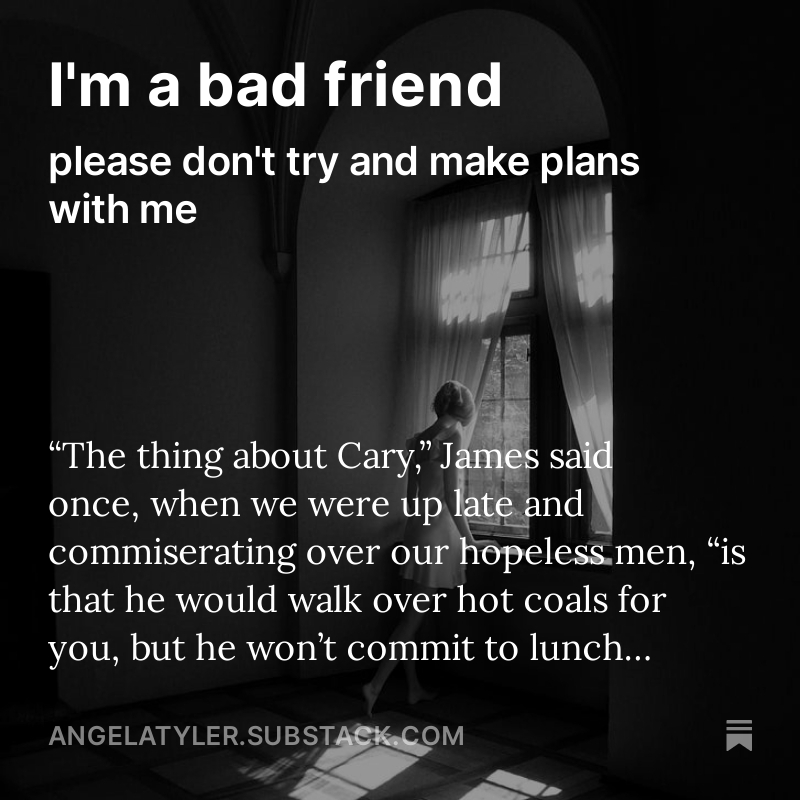 I’ve never related to anything more. So, I did what I always do.

I wrote about it. #FriendshipGoals