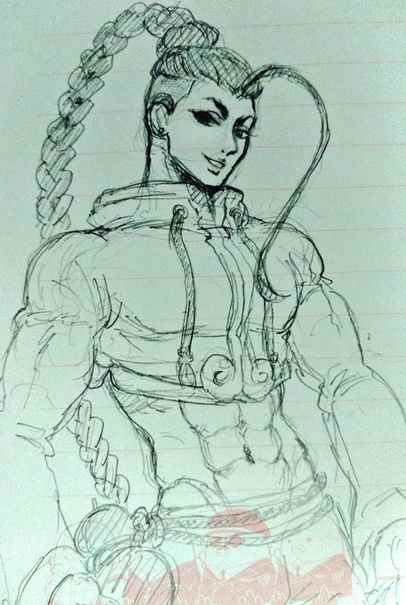 アナログで描いてみた🍶消しゴムが無かったので細かいとこは目をつぶってください許して 
