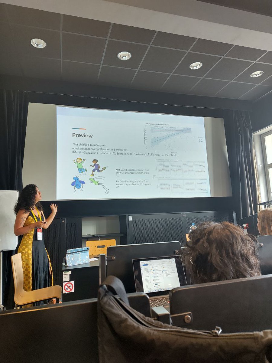Isabel Martín-González has presented the study "That child is a grasshopper! ASC children's processing of novel metaphor"