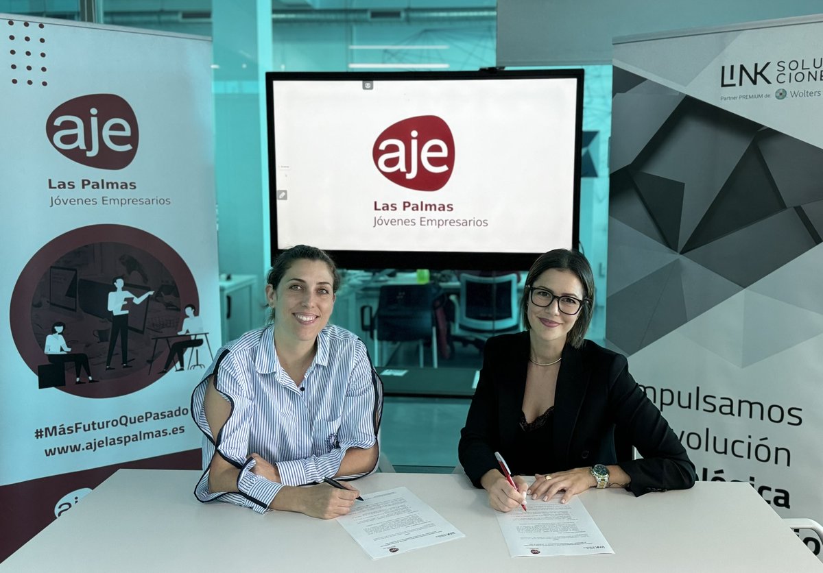 Link Soluciones y la Asociación de Jóvenes Empresarios de Las Palmas (AJE) se unen con este Acuerdo de #Colaboración para llevar a cabo acciones que potencien el #desarrollo empresarial. 

▶️ bit.ly/4bJzvH0

 #canaldedenuncias #nuestrocompromisoerestú