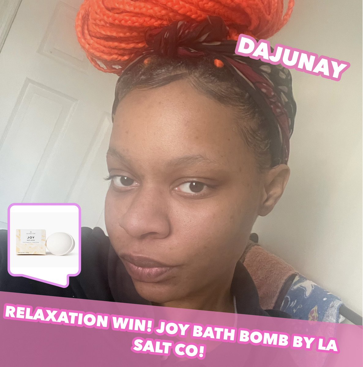 surprisedotcom's tweet photo. 🎉🛁✨ Big congrats to Dajunay for winning the Joy Bath Bomb by LA Salt Co.! 🌟 Ready to relax and pamper yourself? Share your favorite self-care tips with us! 🌸💖 #winner #surpriseapp #allinonefun https://t.co/NtLKm6L5E1