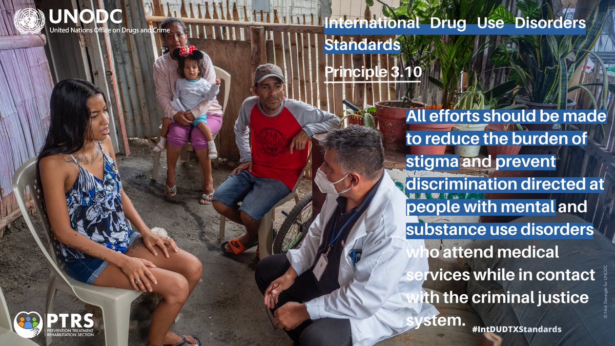 UNODC_PTRS's tweet photo. #HealthJusticeStandards of the #IntDUDTXStandards:
10. All efforts should be made to reduce #stigma directed at people w/ #MentalHealth & #druguse disorders in contact w/ #CriminalJustice system
https://t.co/oaaMhVQa29
#Principle3
#KnowYourStandards
#ATI https://t.co/GiaSjsgxLX