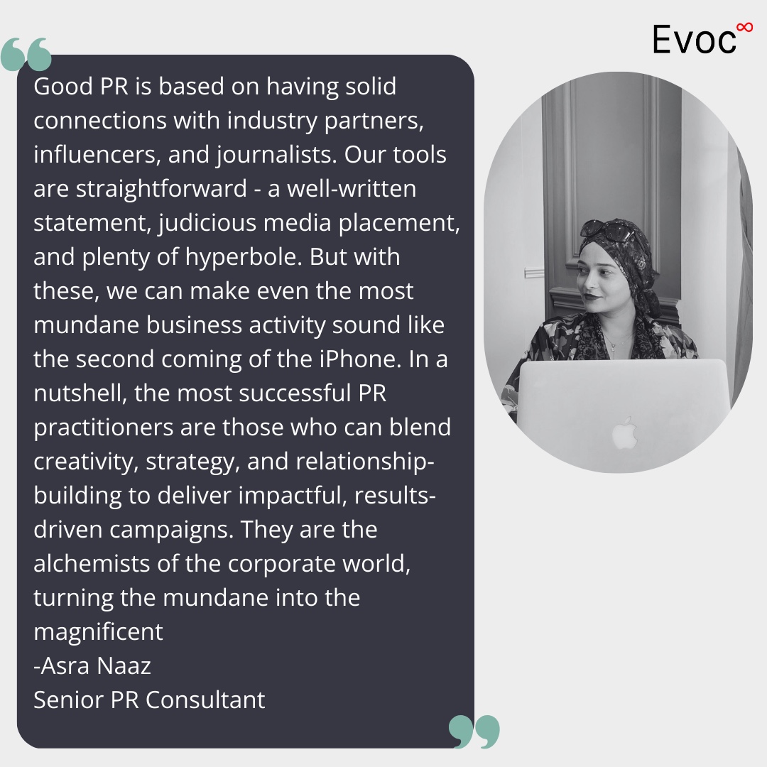 EvocIN's tweet photo. On #WorldPRDay, step into the world of PR through our team's eyes. Each viewpoint offers a unique perspective on how PR shapes narratives and drives change.
.
.
.
#WorldPRDay #PublicRelations #PRPros #TeamInsights #ThoughtLeadership https://t.co/6Q3DASF6X4