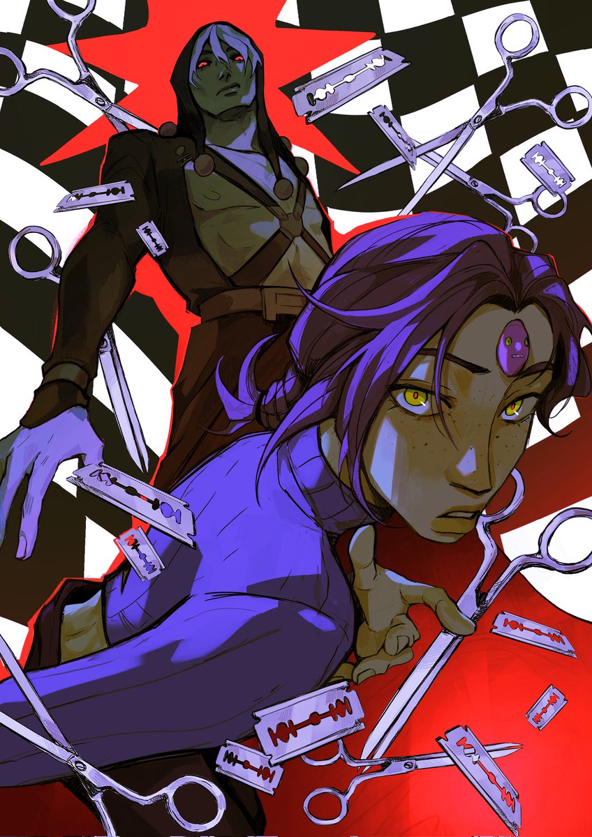 yissopiart's tweet photo. tribute to one of my fav jojo fights ✂️ #jjba https://t.co/V2XBq0X8uB