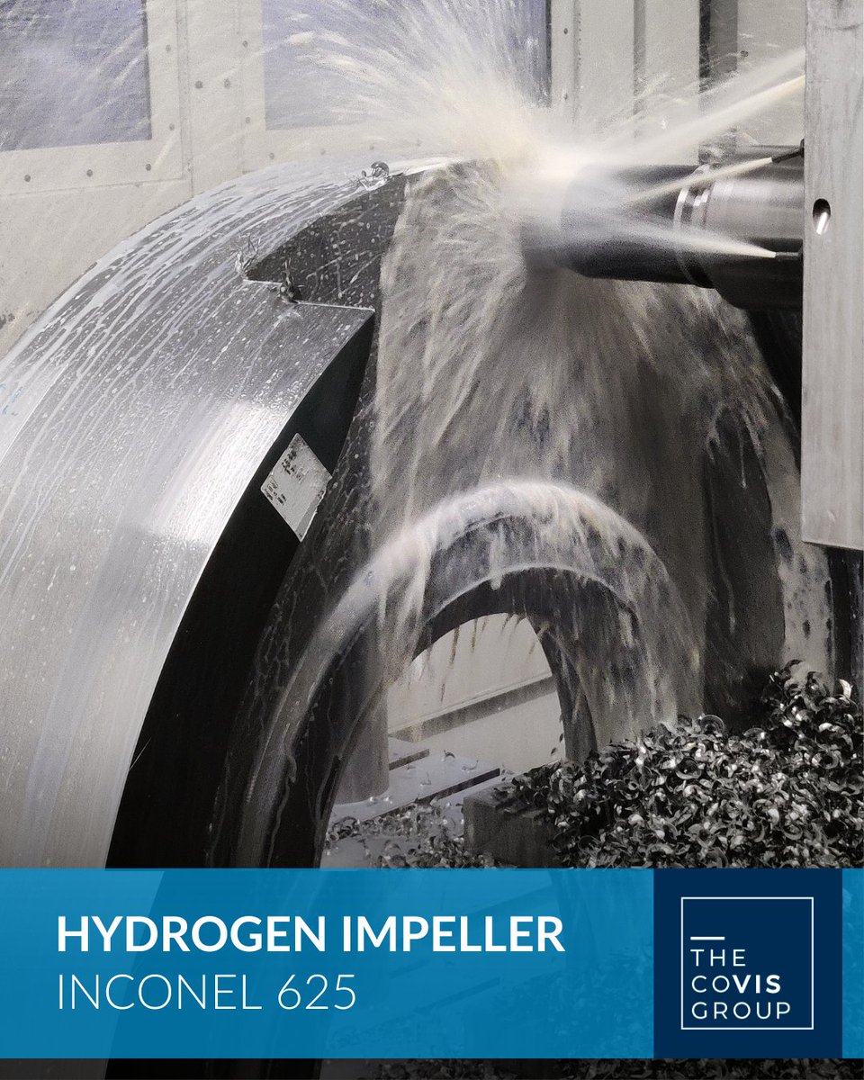 COVIS_Italy's tweet photo. The Covis Group provides solutions for various sectors of the energy market. In the today's photo the processing of a hydrogen impeller in Inconel 625.  #Covis #CovisGroup #precisionmachining #energysector https://t.co/tfwITWuglW
