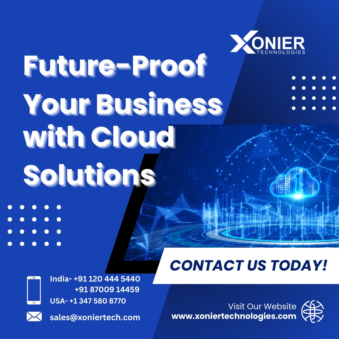 XoniertechInc's tweet photo. Embrace the power of the cloud with our comprehensive cloud solutions. From migration to management, 
Our Cloud Services:
· Cloud Migration
· Infrastructure Management
· Data Security &amp; Backup
Step into the future with cloud technology. Reach out to us today!
#CloudSolutions https://t.co/r09137MZNo