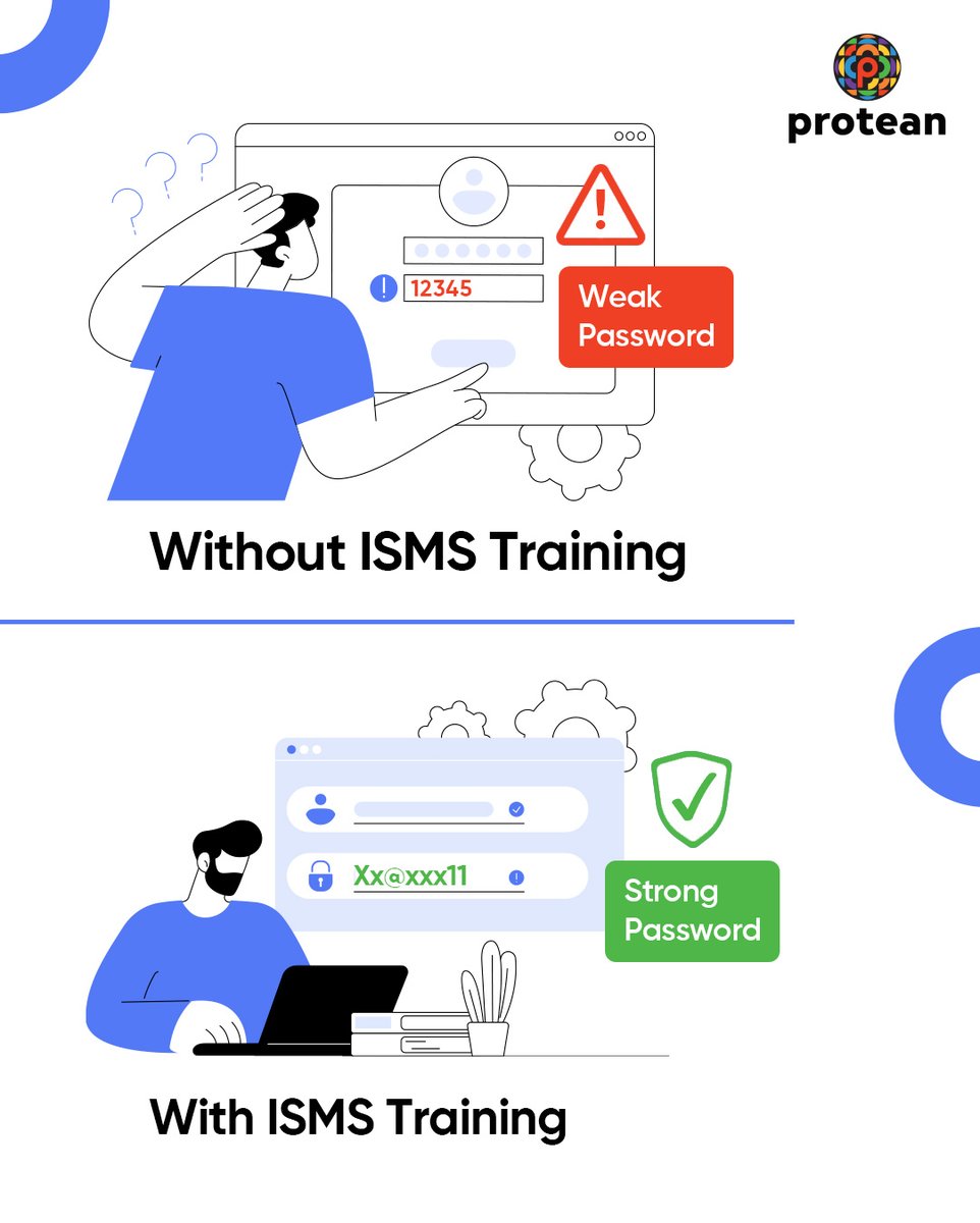 ProteanEgovTech's tweet photo. Safeguard your business with ISMS training. Train your employees to strengthen defenses against cybersecurity threats—from weak passwords to incident response and regulatory compliance. Get started today! 🛡️💼

Reach out to infosec@proteantech.in for more information.

#ISMS #CyberSecurityTraining #BusinessProtection