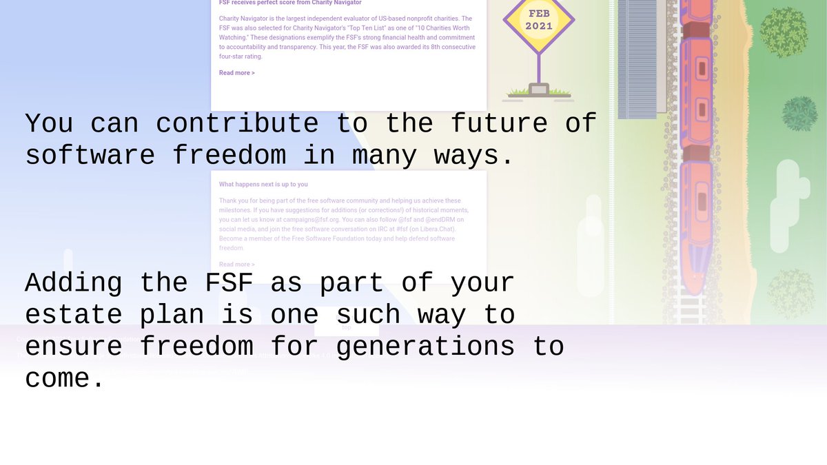 fsf's tweet photo. There are many ways to help support the FSF. Ensure that software freedom is protected for many generations to come by adding the FSF to your estate plan. Read how: https://t.co/tO1Zi1kkDD https://t.co/a69XSKdXIP