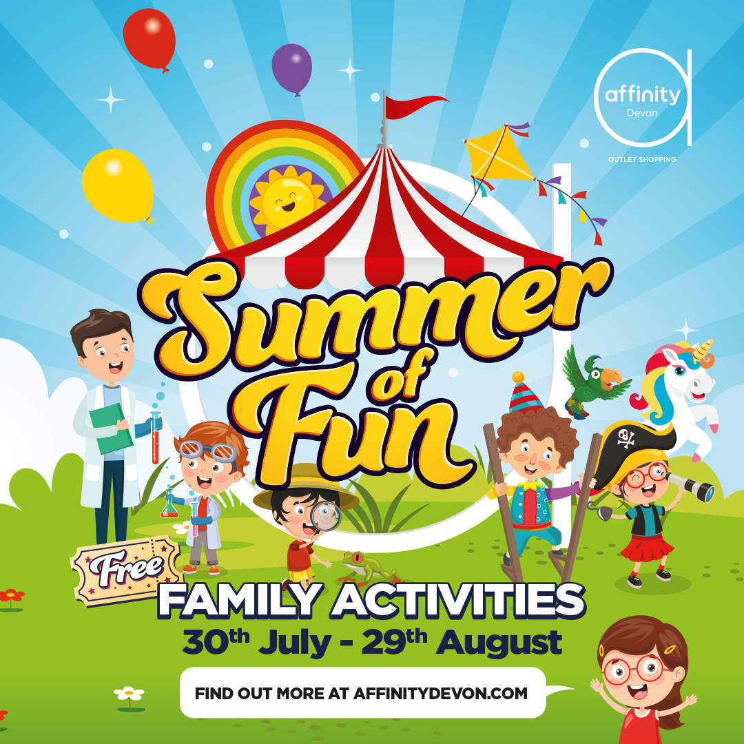 Our Summer of Fun is just around the corner! Are you ready? 🤡🦎🧗

View our FREE events here: affinitydevon.com/whats-on/summe…

 #freeevents #summer #shopping #family