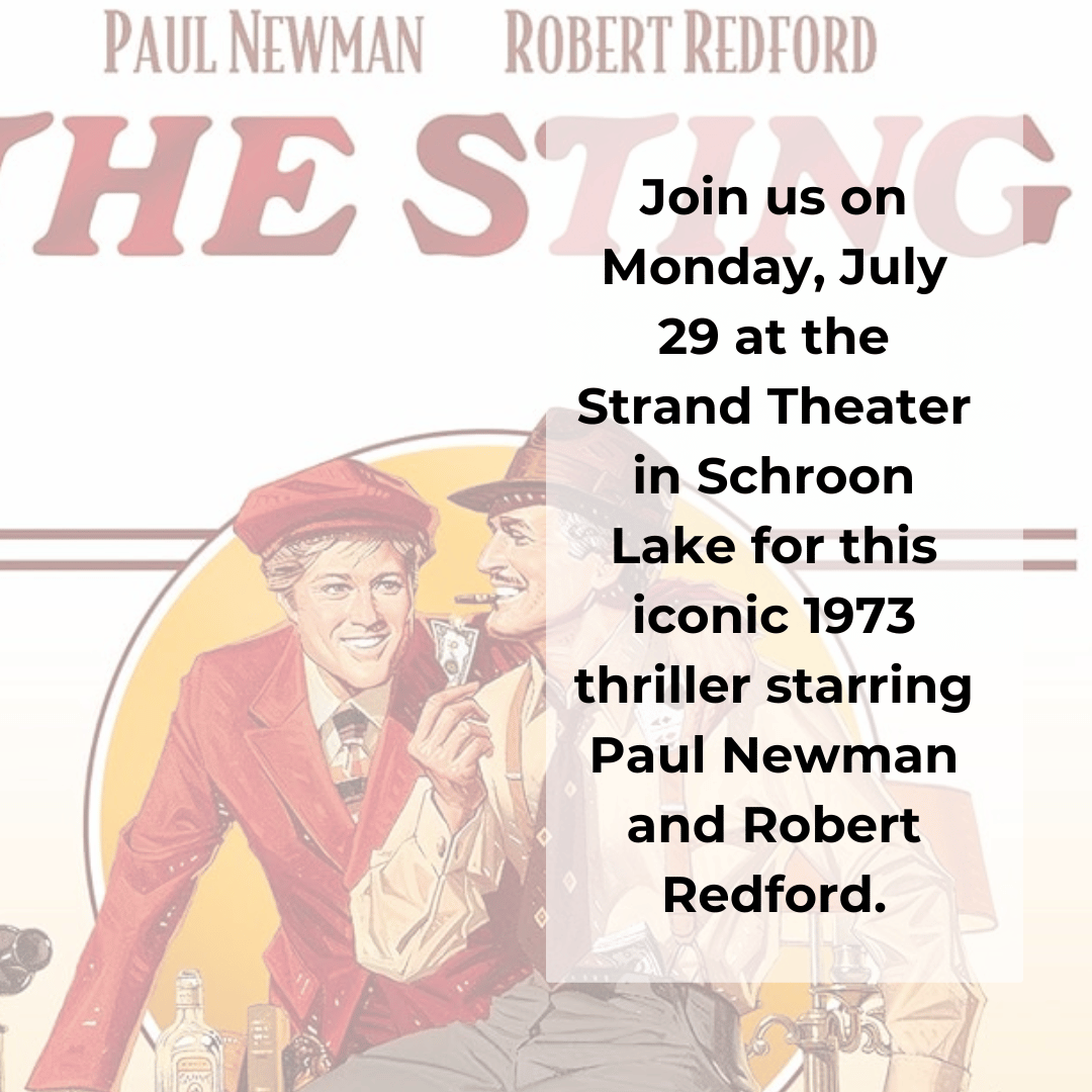 ADIRONDACKFILM's tweet photo. 🎬✨ Don't miss Jeremy Arnold's screening of the classic film "The Sting"! Get tickets for $15 and prepare for an evening of one of the greatest double-crosses in movie history!  

#TheSting #FilmBuff #VintageFilm #MovieMagic #ClassicCinema #FilmFestival #Filmmaking #Movie https://t.co/sP4RPwnGtE