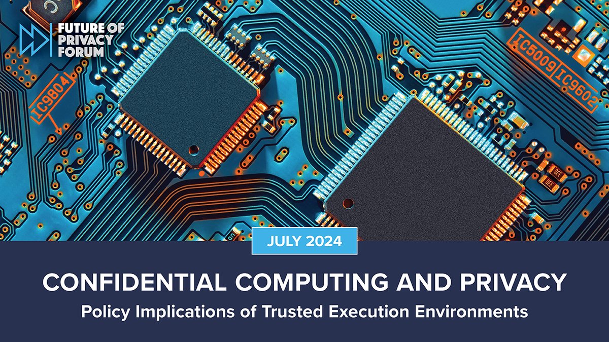 futureofprivacy's tweet photo. 🎉#NEW: FPF’s new report provides an overview of confidential computing, a privacy-enhancing technology (PET) with data protection implications. More from FPF’s Samuel Adams, @staceygraydc, @akmassey, &amp; @rvaneijk: 
https://t.co/H7jIJx4ZNm https://t.co/KSACFhamlZ