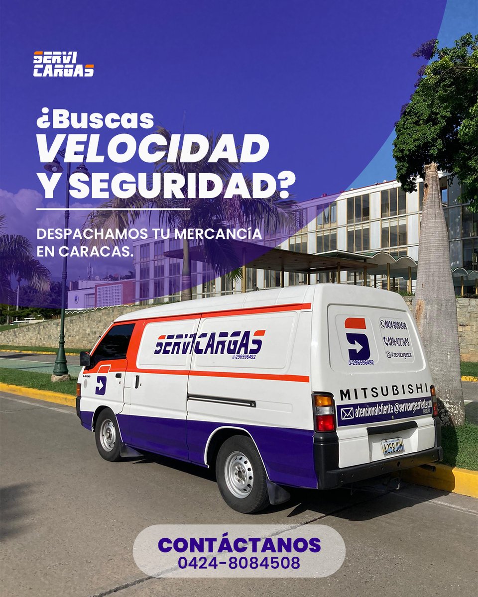 Servicargas_'s tweet photo. 🚚 ¿Buscas Velocidad y Seguridad? 🚚

En ServiCargas, despachamos tu mercancía en Caracas con la máxima rapidez y confianza. Nuestra flota está lista para transportar tus productos de manera segura y eficiente. 💪 https://t.co/poGlBbdkNI