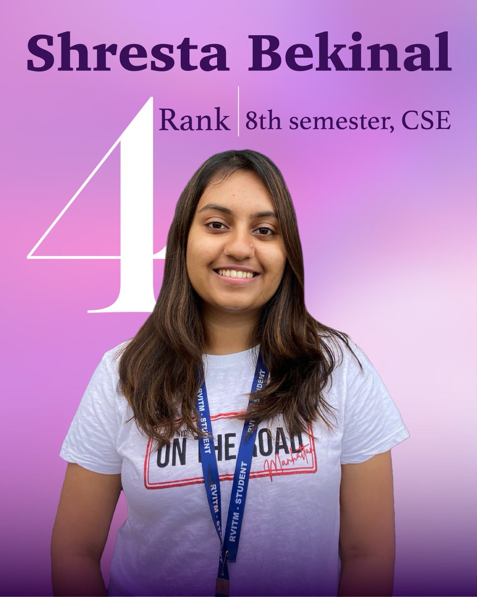 RVITM_Official's tweet photo. Heartfelt congratulations to the exceptional students of #RVITM for their outstanding academic accomplishments. Your achievements reflect your dedication, hard work and the unwavering support of our academic community. We wish you all the success in your future.
#RVAchievers https://t.co/O7Io3LJCSG