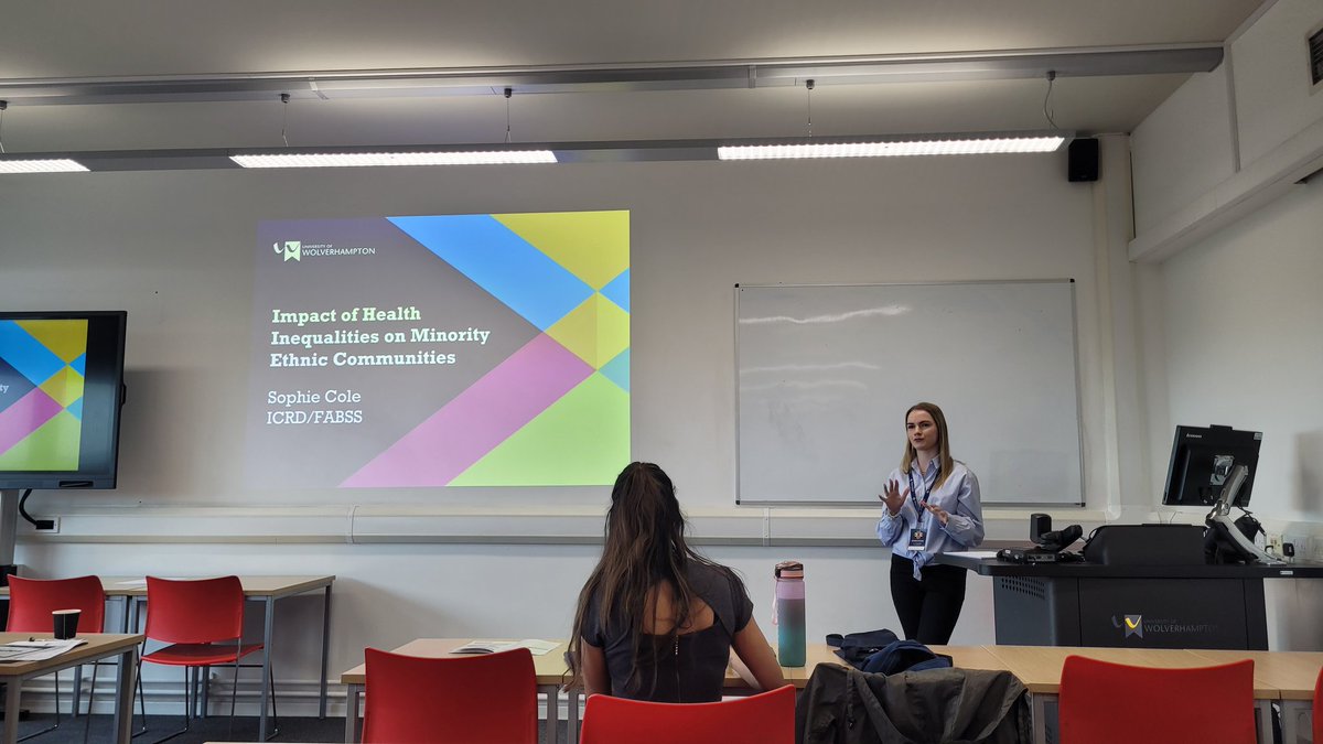 Great to hear from ICRD PhD student <a href="/SophieCole_/">Sophie C</a> on the impact of health inequalities on minority ethnic communities at the <a href="/wlv_uni/">University of Wolverhampton</a> #beyondfutures conference