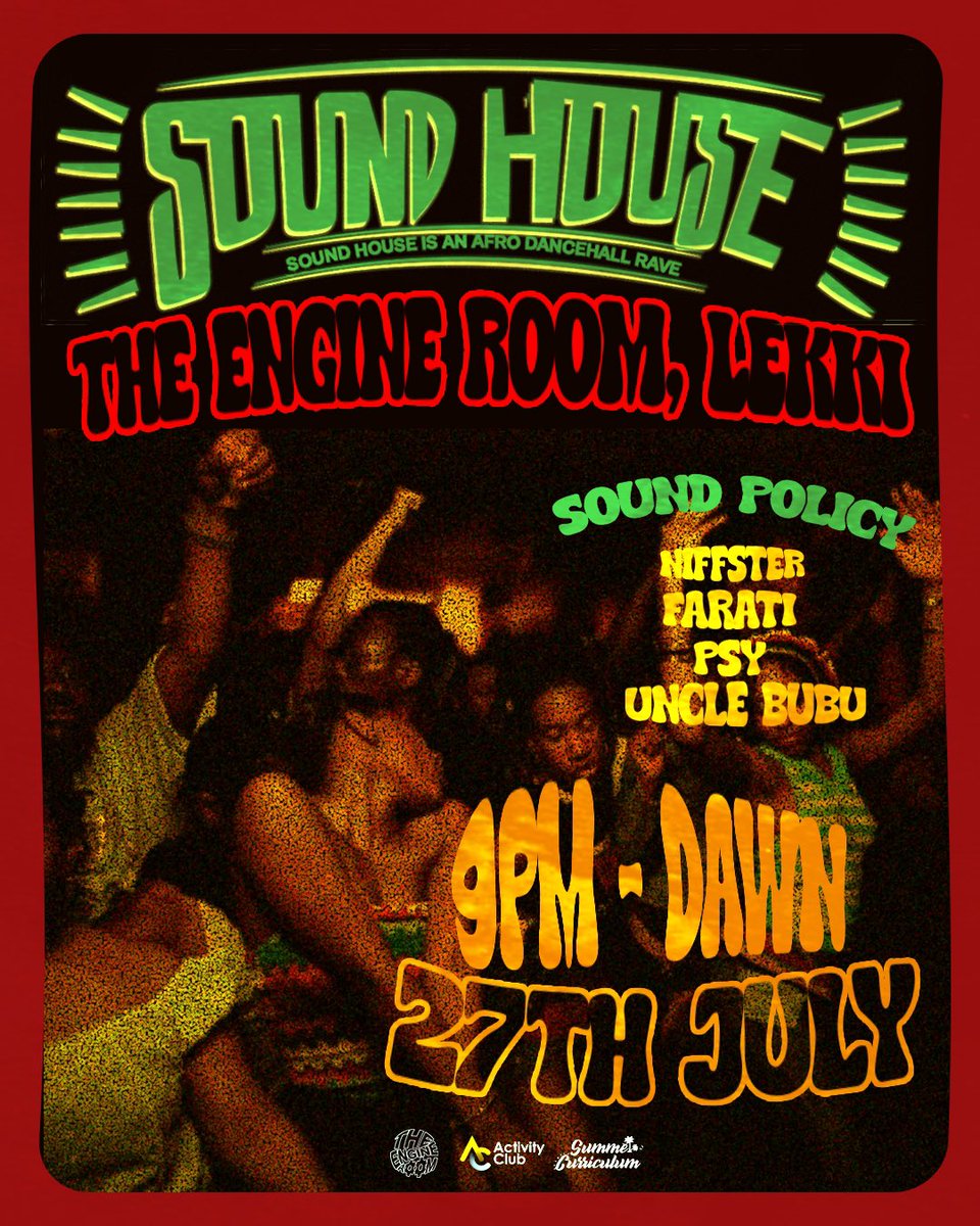 MY FRIENDS AND I HAVE COME TOGETHER TO GIVE YOU THIS ULTIMATE MOMENT THIS SUMMER, DANCE AND BASH LIKE NEVER BEFOFE ❤️⚡️🔋 

🔗 - tix.africa/discover/sound…