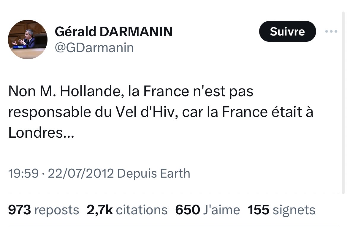 Mazal_Bof's tweet photo. L’occasion de rappeler la position d’un ministre régalien sous le macronisme : spoiler alert la même que le FN. https://t.co/ZRwbSJ0QVk