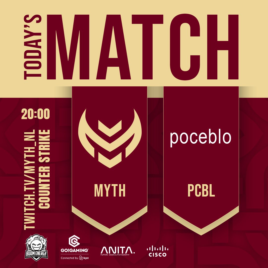 Myth Esports (@myth_nl) on Twitter photo ‼️ MATCHDAY ‼️
Today we face POCEBLO in our first match of <a href="/ESEA/">ESEA League</a>
Intermediate S50.
Tune in and support our team!
🔴twitch.tv/Myth_NL
⏰20:00 CEST
🎙️<a href="/DutchBoyCasts/">DutchBoyCasts</a>
<a href="/mOgOoza/">SENSHI mOgOoza</a> <a href="/N1TTeu/">Tom</a> <a href="/Pred1Fly/">Pred1</a> <a href="/Syther20/">Syther.no</a> <a href="/FSN_CS/">FSN</a>
<a href="/dizyyCS/">Максим</a> <a href="/Sh1nCS/">Sh1n 真</a> @r0veee <a href="/ArmipotentCS/">Armipotent</a> ‼️ MATCHDAY ‼️
Today we face POCEBLO in our first match of <a href="/ESEA/">ESEA League</a>
Intermediate S50.
Tune in and support our team!
🔴twitch.tv/Myth_NL
⏰20:00 CEST
🎙️<a href="/DutchBoyCasts/">DutchBoyCasts</a>
<a href="/mOgOoza/">SENSHI mOgOoza</a> <a href="/N1TTeu/">Tom</a> <a href="/Pred1Fly/">Pred1</a> <a href="/Syther20/">Syther.no</a> <a href="/FSN_CS/">FSN</a>
<a href="/dizyyCS/">Максим</a> <a href="/Sh1nCS/">Sh1n 真</a> @r0veee <a href="/ArmipotentCS/">Armipotent</a>