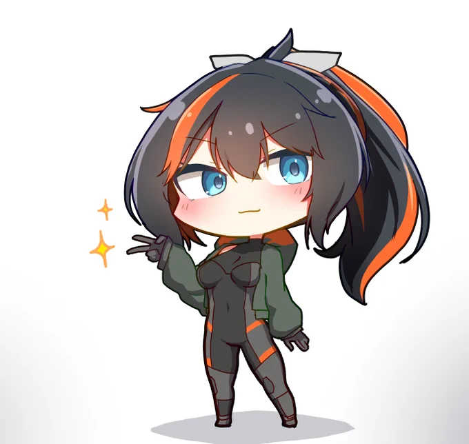 FLANKさん( )の新作アバターちゃん、Wolfram(ウォルフラム)ちゃん! 依頼絵ですぴっちり衣装だったり太ももふっとかったりメッシュ髪ポニテとか性癖詰まっててほんとすき買いましょう 