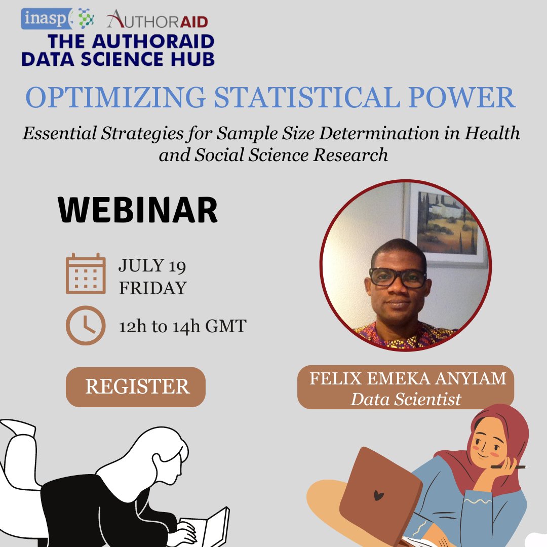 authoraid's tweet photo. ๐ข Join us for a 2-hour #webinar by #AuthorAID on 'Optimizing Statistical Power: Essential Strategies for Sample Size Determination in Health & Social Science Research'.
๐
July 19, 2024
โฐ 12-2 PM GMT
๐ค Felix Emeka Anyiam
๐ Register: https://t.co/YcpUNBJ4c4
#biostatistics https://t.co/4lmJ94u024