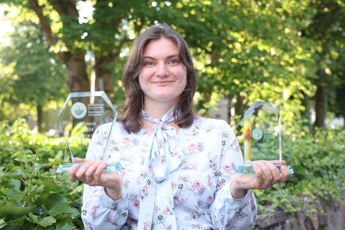 sofiiatretiak's tweet photo. 🎉 I won 3rd place &amp; Audience Award at the Threesis 2024 @uniofgalway, presenting my PhD research on sustainably-extracted seaweed compounds for various industries, supervised by Dr Zoe Popper at @uniofgalwayBPS

Special thanks to Ruth Hynes, Sinéad Beacom, and Aengus Parsons! https://t.co/1Gr9Yh6j0c