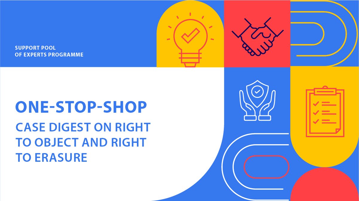 EU_EDPB's tweet photo. Did you read the SPE "One-Stop-Shop case digest on #RightToObject and #RightToErasure"?
✅You will find out how DPAs analyse organisations' internal processes to comply with these rights, what the most frequent infringements are and much more.
📖https://t.co/n75rkUfu2T https://t.co/zx2zHmRyAn