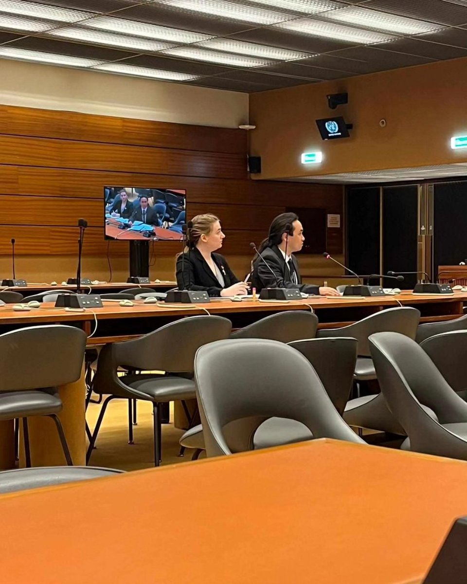 STU Mooters and Human Rights Majors, Jillian Lawrence and Jonathan McDonald, were in action at the Nelson Mandela World Human Rights Moot Competition. After their round,  they decider to further their education by going across the street to the International Red Cross Museum