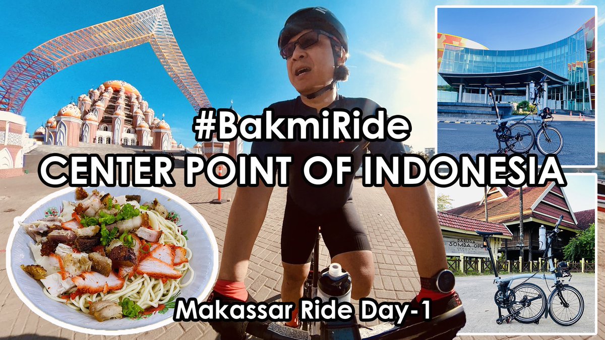 Bakmi_Cyclist's tweet photo. Gowes di Makassar Day-1. Silahkan tonton videonya di sini: https://t.co/TOtgU2dEyO and thank you for your support! 😉
#bakmicyclist #gowes #cycling #cyclists #bakmiride #brompton #vlog #makassar #kubah99 #asmaul #husna #tanjung #bunga #sombaopu #masjid #streetview #citraland https://t.co/SmAPTdExAP