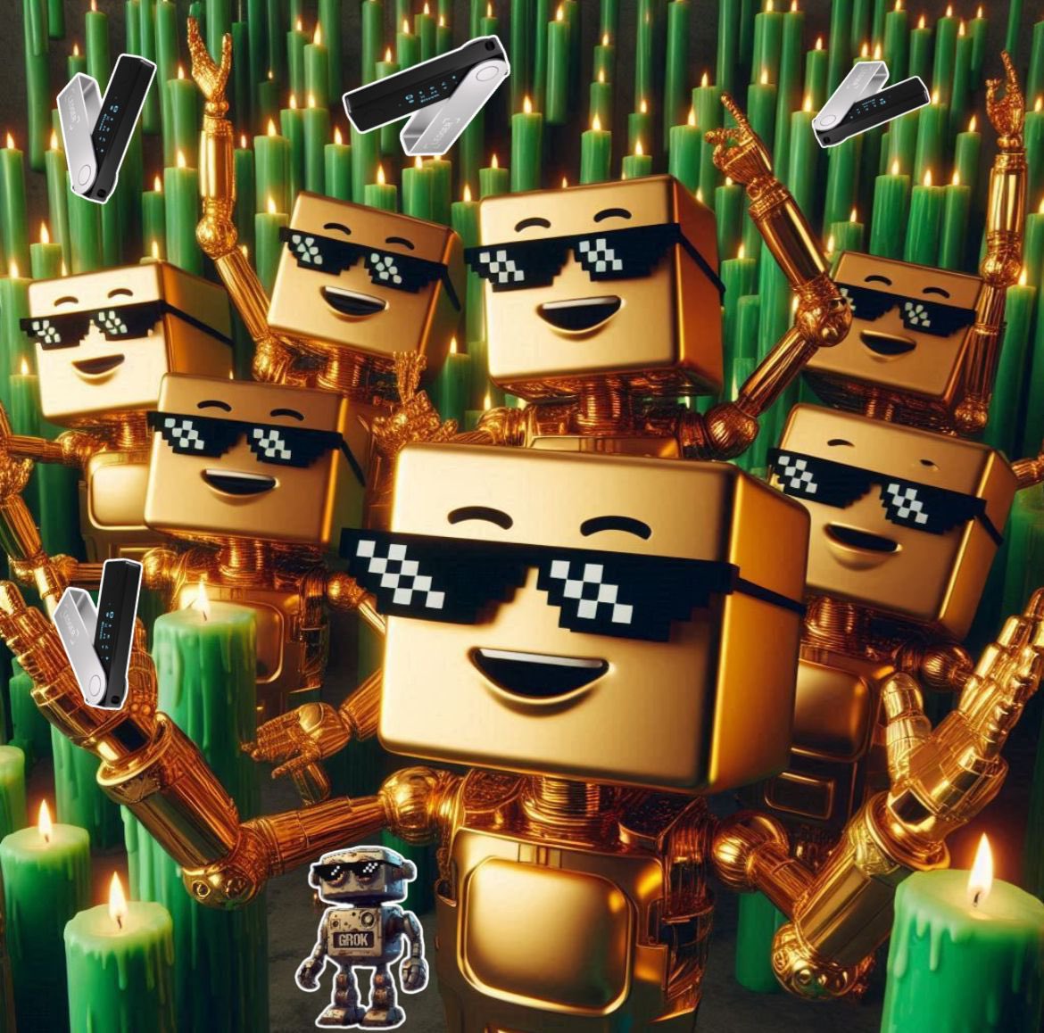 GROKSAMURAI's tweet image. Throw your #Ledger in the air and wave your arms like you just don’t care #Grok #Funmode