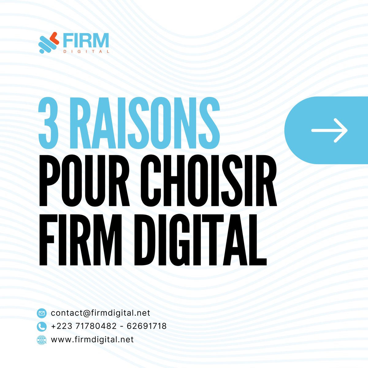 firmdigitalsarl's tweet photo. 📊 Pourquoi Choisir FIRM DIGITAL SARL pour Vos Projets Digitaux ? 💼

FIRM DIGITAL se distingue par une équipe d'experts passionnés et des solutions sur mesure adaptées aux besoins uniques de chaque client. 

Site web : https://t.co/XOBk6TvZlL

#tech #TransformationDigitale https://t.co/73oVAMTWRh