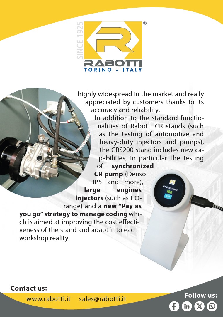 rabotti_italia's tweet photo. WHAT IS RABOTTI CRS200 TEST STAND?
.
.
.
.
#RabottiCR
#AutomotiveTesting
#HeavyDutyInjectors
#PumpTesting
#CRS200Stand
#InjectorTesting
#SynchronizedPumpTesting
#DensoHP5
#LargeEngineInjectors
#OrangeInjectors
#WorkshopSolutions
#InnovativeTesting
#EngineeringExcellence https://t.co/pnxsvZYlaV
