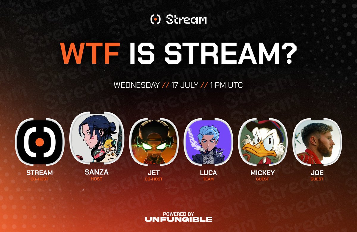 streamhq_xyz's tweet photo. The FIRST EVER StreamDrop Wednesday is tomorrow! 🔥

Join @sanza  & the Stream Team members at "WTF is Stream?" for a chance to snag an EXCLUSIVE Stream Beta c👀de

Reminder:

• Be on Desktop

• Download StreamPod to level up the experience 👇

⏩ https://t.co/cuMIqzhTks

• HAVE FUN [pepog smirk]