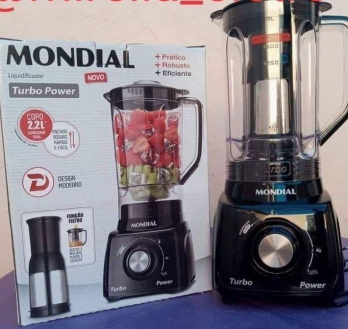 Liquidificador Turbo Power, Mondial, Preto, 550W, 110V – L-99 FB