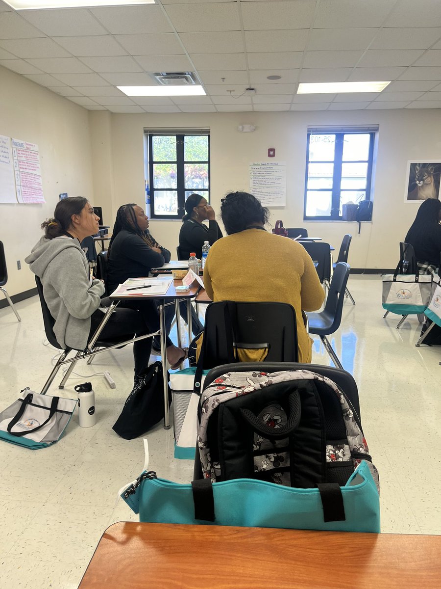 Team Black Backpacks are ready to learn about an optimal learning environment in session 2 of Great Beginnings! #ocpsPL