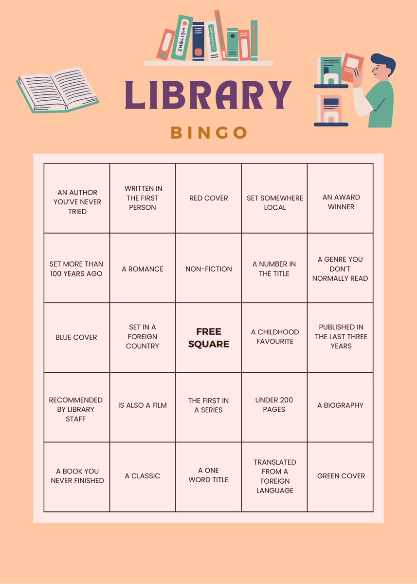 DurhamLibraries's tweet photo. While the kids have the Summer Reading Challenge, we thought we'd offer a little something for the adults this year and have made up some special Library Bingo cards! 
You can print your card off using the template here... or pick one up from your local library. https://t.co/sx2r2hB4iC