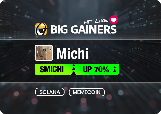 WhaleReporter's tweet photo. Michi #memecoin on $SOL up 70% this week. Lets go!
---
Hit Like for $MICHI https://t.co/XT58Rs6EIL