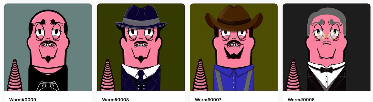Grisemine0_0's tweet photo. My NFT collection #WormWorld #NFT #OpenSeaCollection #Grisemine https://t.co/Xu6UjEPZJj