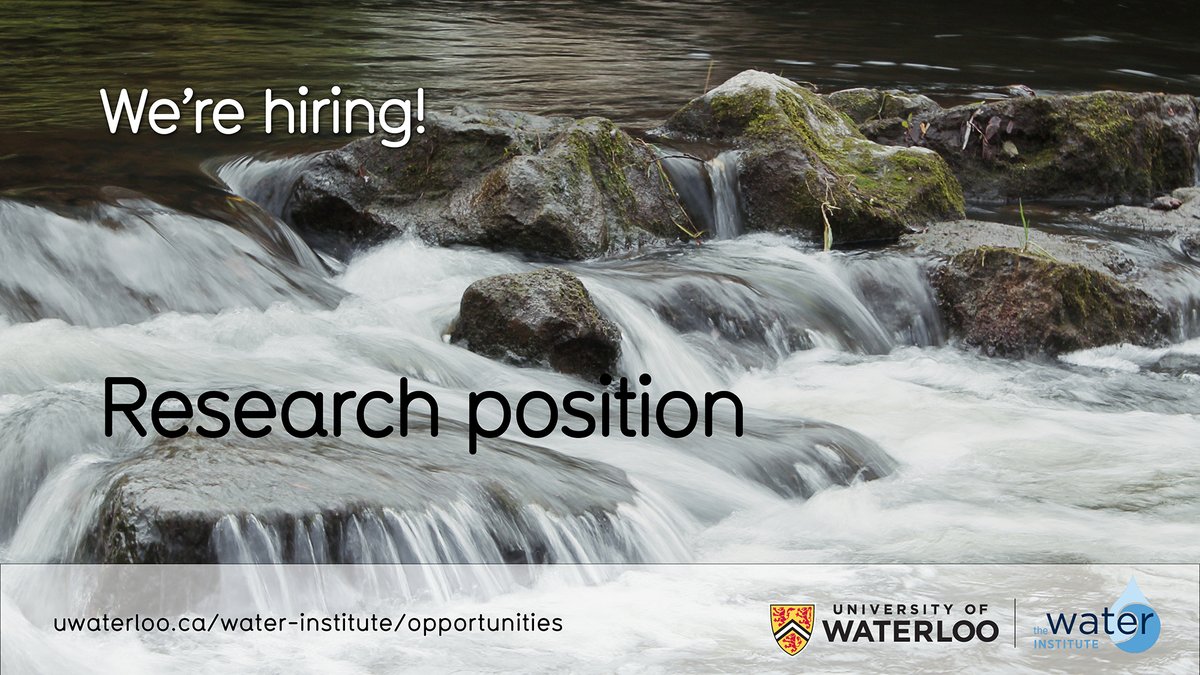 We have an exciting opportunity for a research position in the Water Institute.

Learn more and apply: uwaterloo.ca/water-institut…