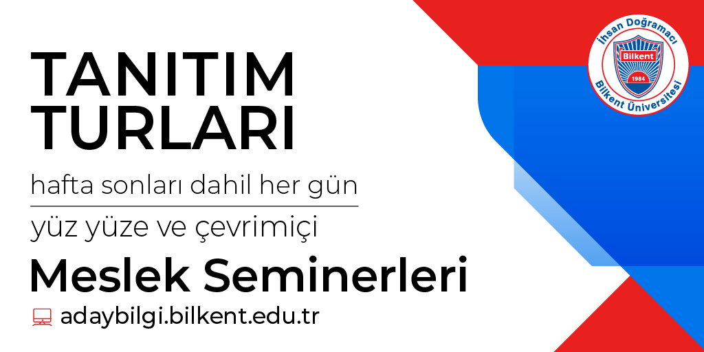 Değerli üniversite adayları, Bilkent’e davetlisiniz!
Rehber öğrencilerimiz eşliğindeki Tanıtım Turları, tercih dönemi boyunca sürecek. Hafta sonları dâhil her gün, 9:00 - 19:00 arası, sizleri ve ailelerinizi kampüse bekliyoruz.
Bilgi için: adaybilgi.bilkent.edu.tr
#yks2024