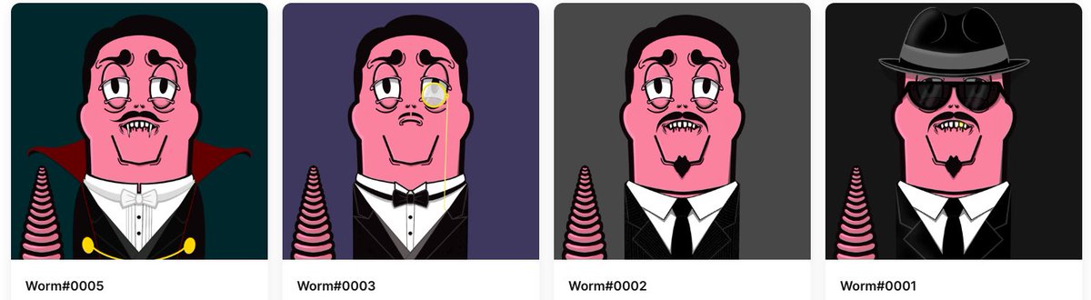 Grisemine0_0's tweet photo. My NFT collection #WormWorld #NFT #OpenSeaCollection #Grisemine https://t.co/u9OUA3BkWI
