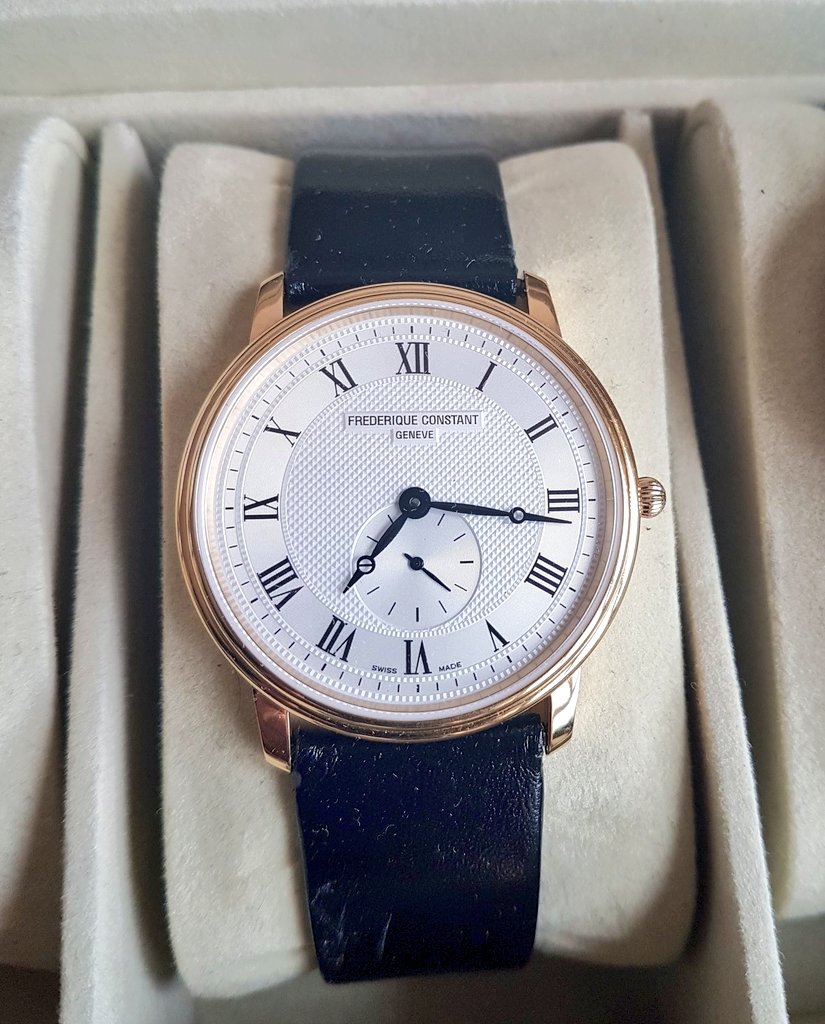 XcellentWatches's tweet photo. ⚡ Petit flashback ⚡
Avec cette #FredConstant Genève Slimline Full Set
Vendue ici-même en février 2022 au tarif de 200€ https://t.co/hzh6womqZW